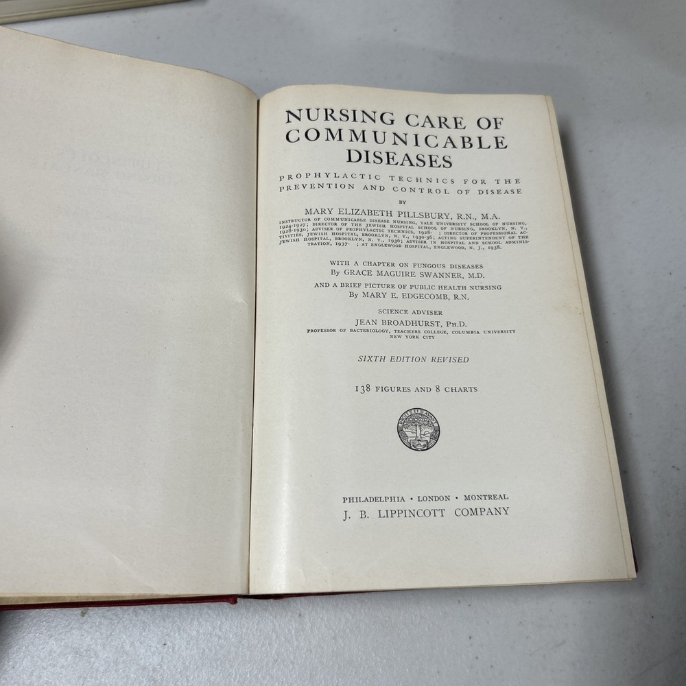vintage medical textbook Nursing Care of Communicable Diseases